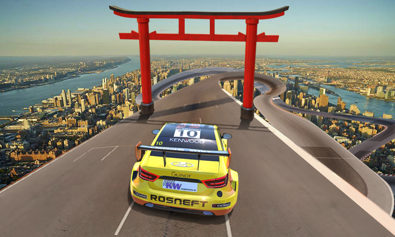 Screenshot of Impossible Car Stunt Racing