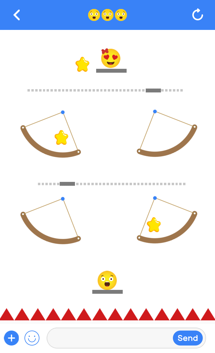 Screenshot 1 of Love Emoji: Fling the Balls! Physics Puzzle 1.0.7