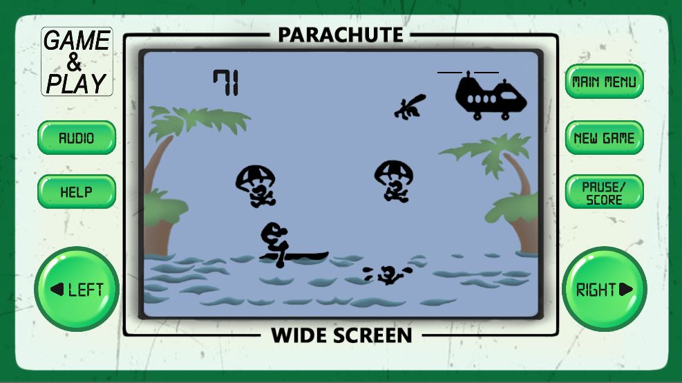 Screenshot of PARACHUTE: 80s arcade games