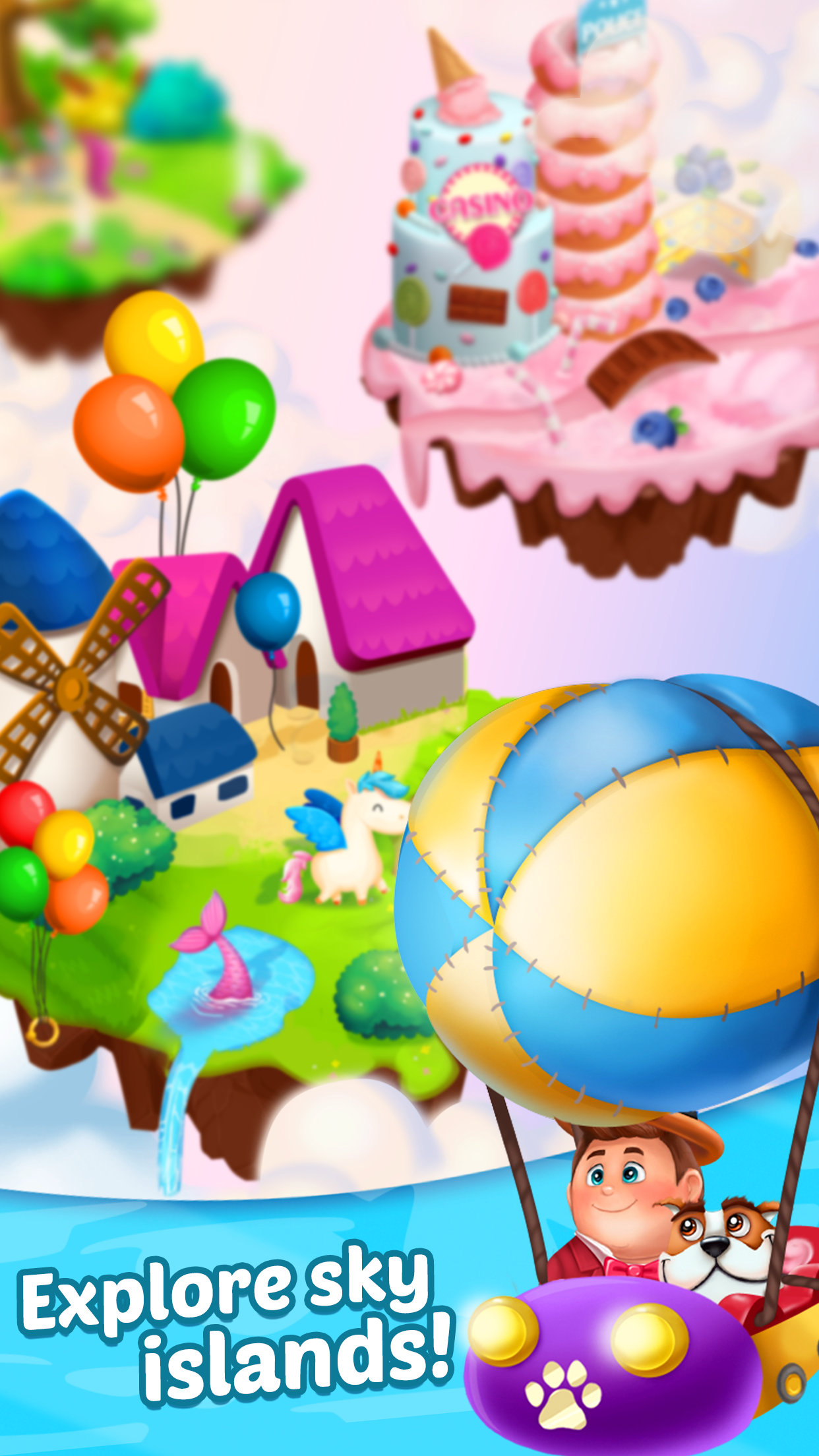 Sky Puzzle: Match 3 Game Game Screenshot