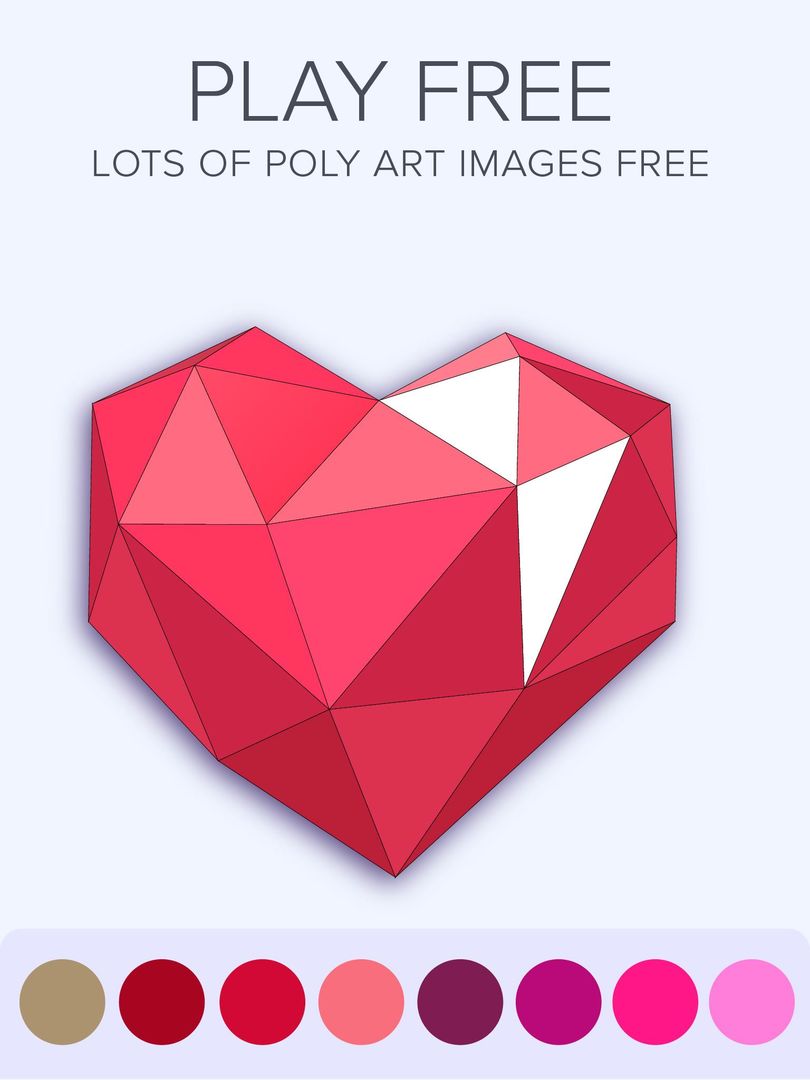 Screenshot of Poly art coloring pages - Color by number low poly