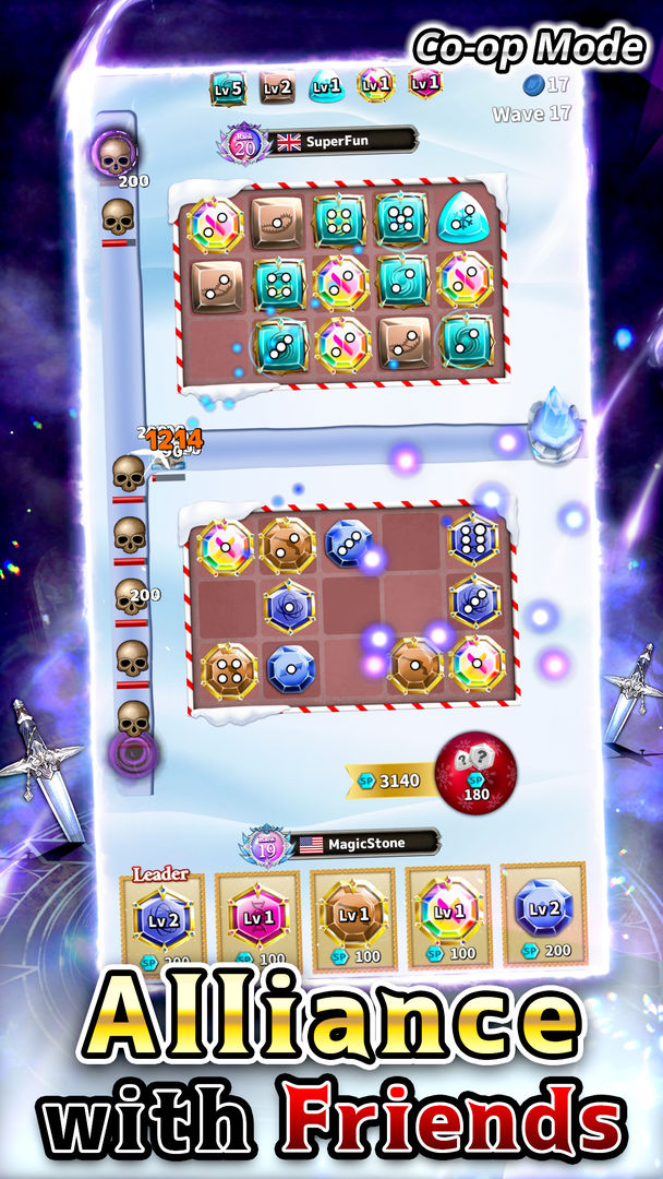 Magic Stone Arena: Random PvP Tower Defense Game screenshot game