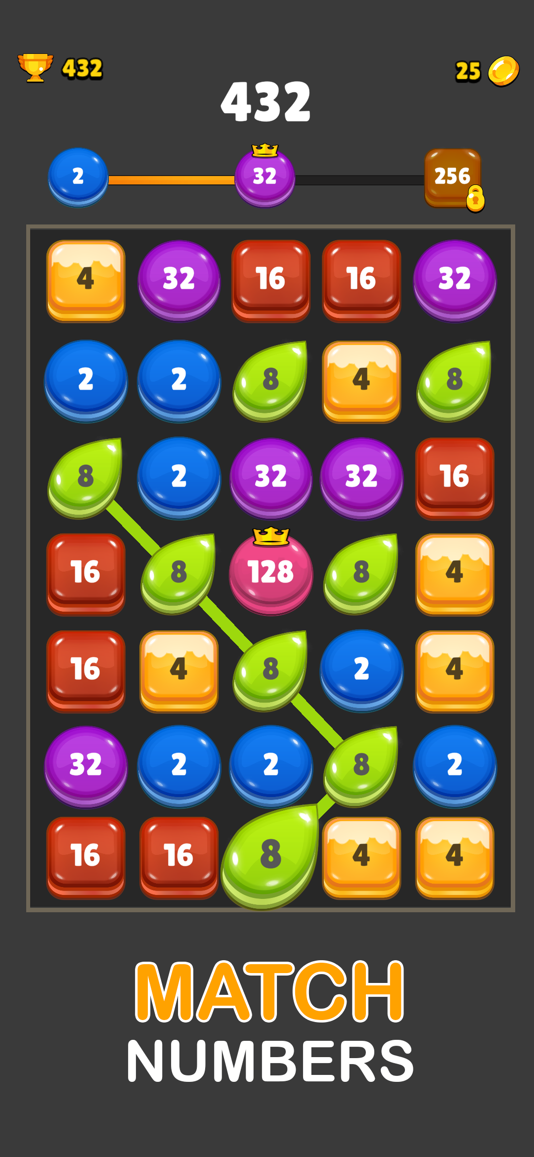 Cuplikan Layar Game Candy Number - Merge Puzzle