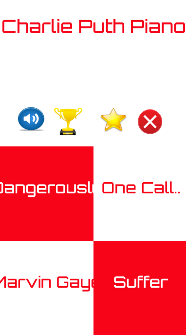 Charlie Puth Piano Tiles Game Screenshot