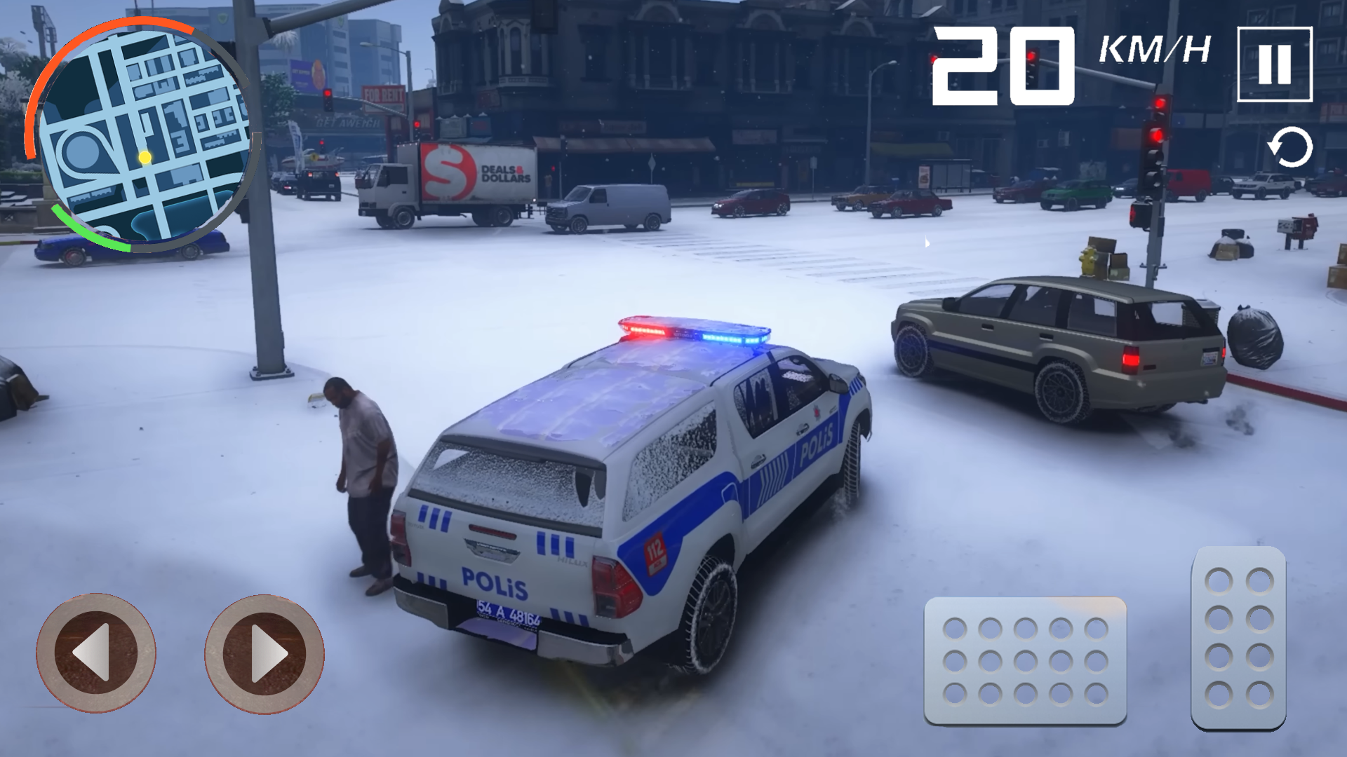 Snow Car Police Military Jobs Game Screenshot