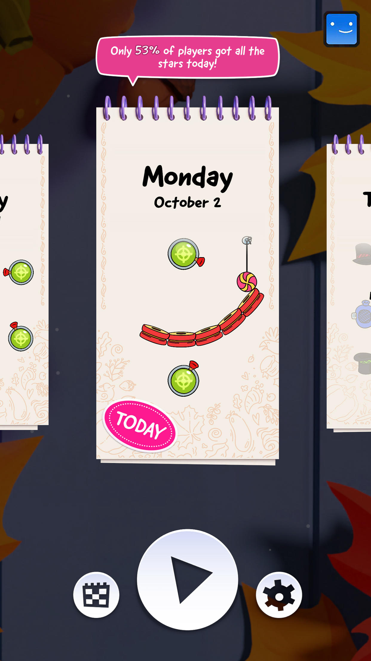 Cut the Rope Daily遊戲截圖