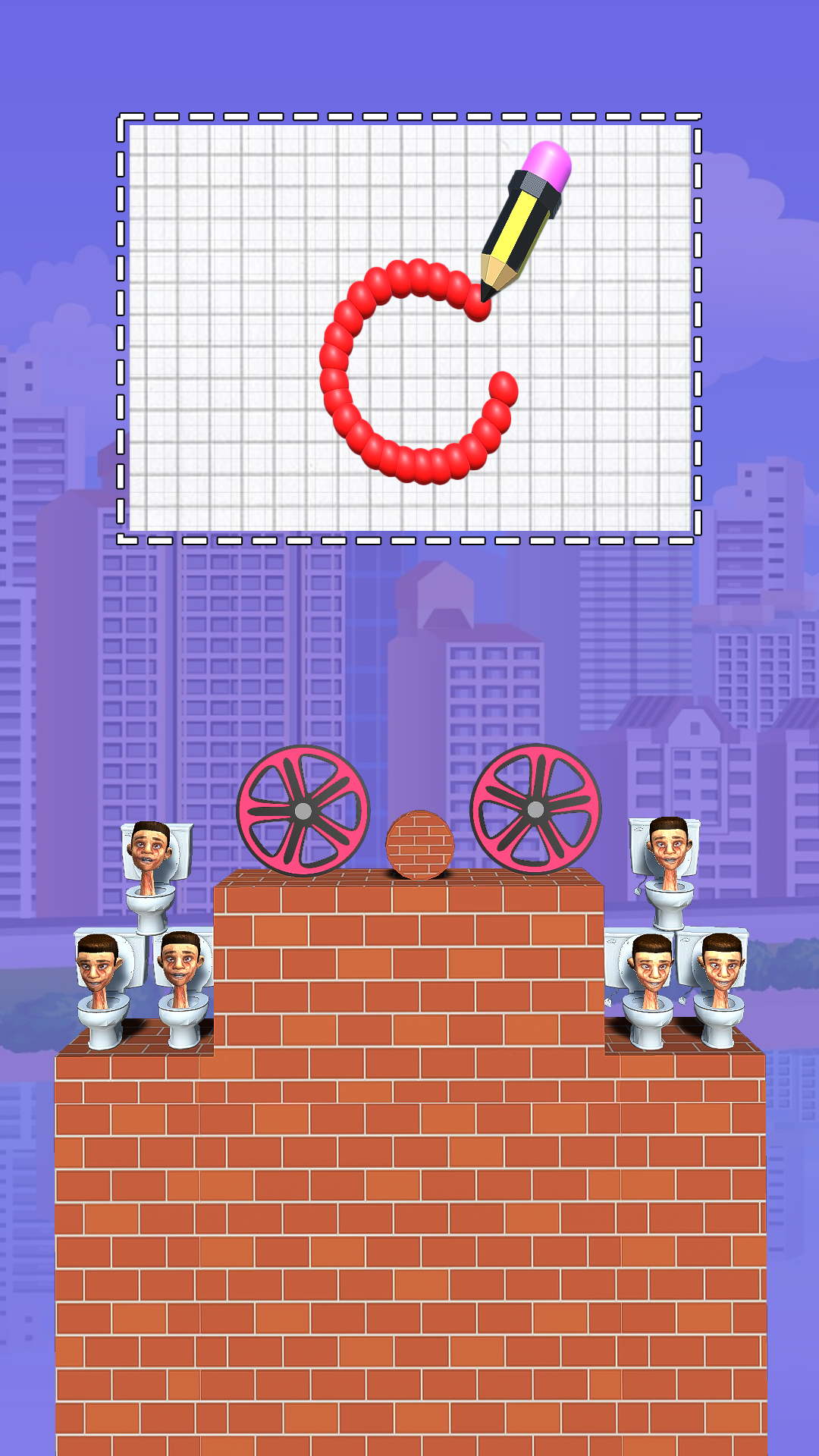 Draw To Smash : Toilet Puzzle Game Screenshot