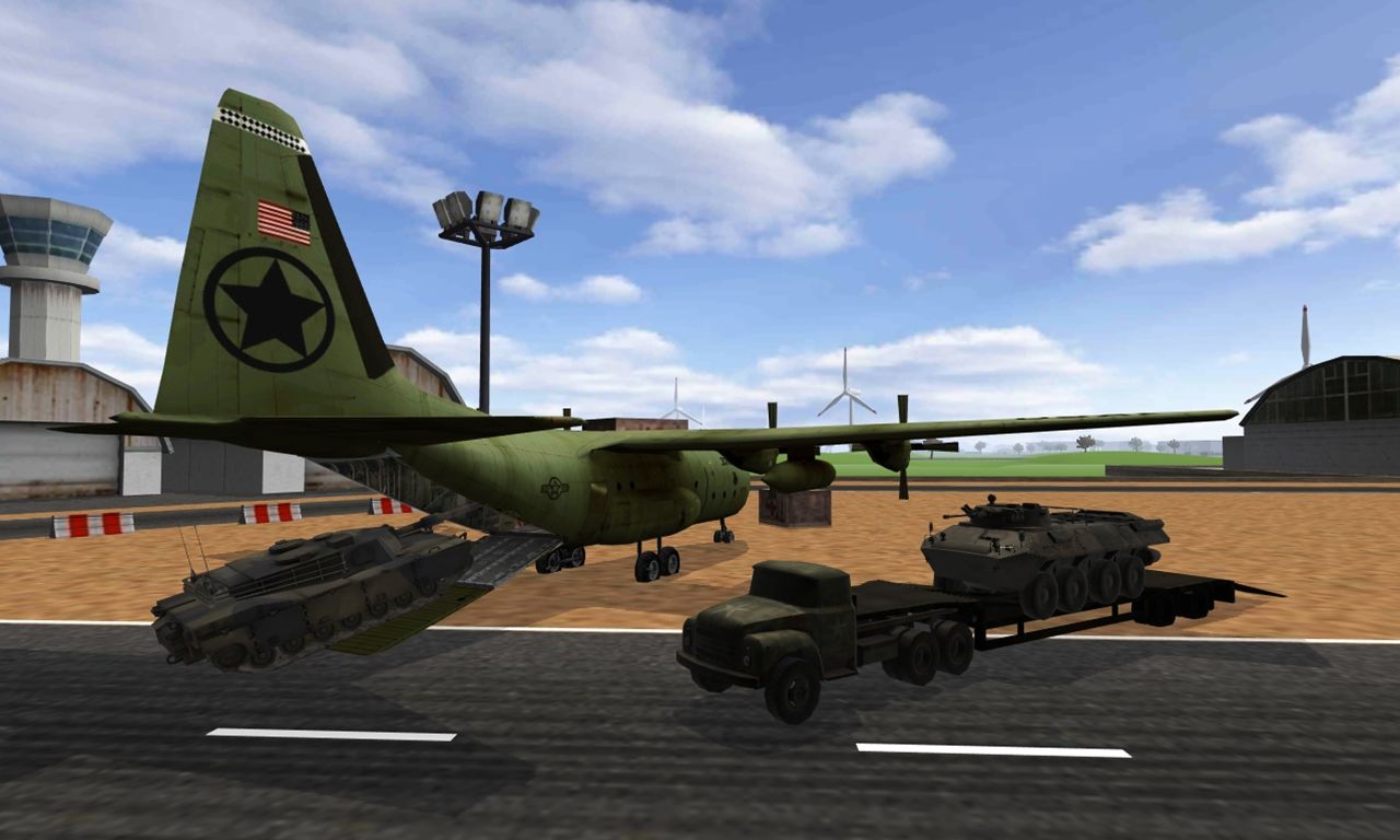 Screenshot of Army plane cargo simulator 3D