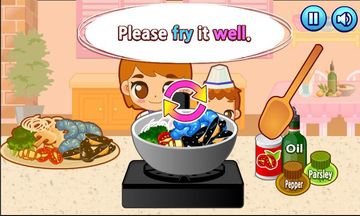 Скриншот игры Cook pasta with mom