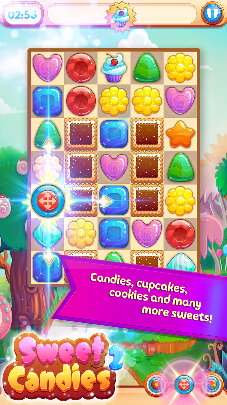 Screenshot 1 of Sweet Candies 2 - Cookie Crush Match 3 Puzzle 2.9.0