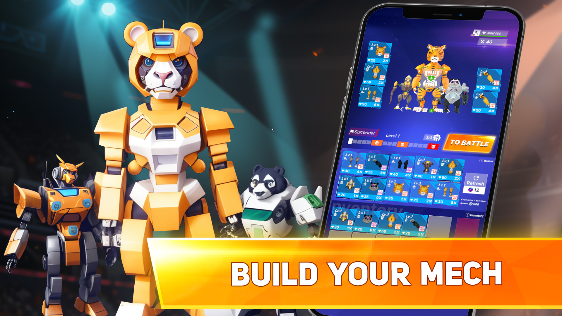 Cuplikan Layar Game Armored Merge: Mech Arena