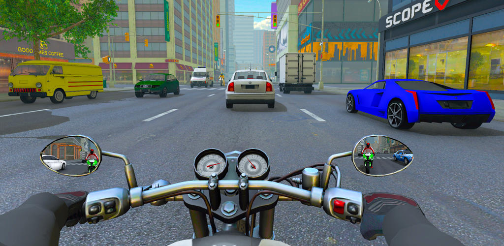 Banner of Bike Games: Traffic Moto Racer 