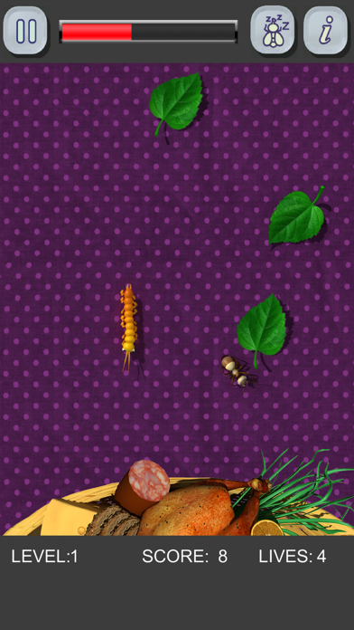 Picnic Bugs. Crush them! Game Screenshot