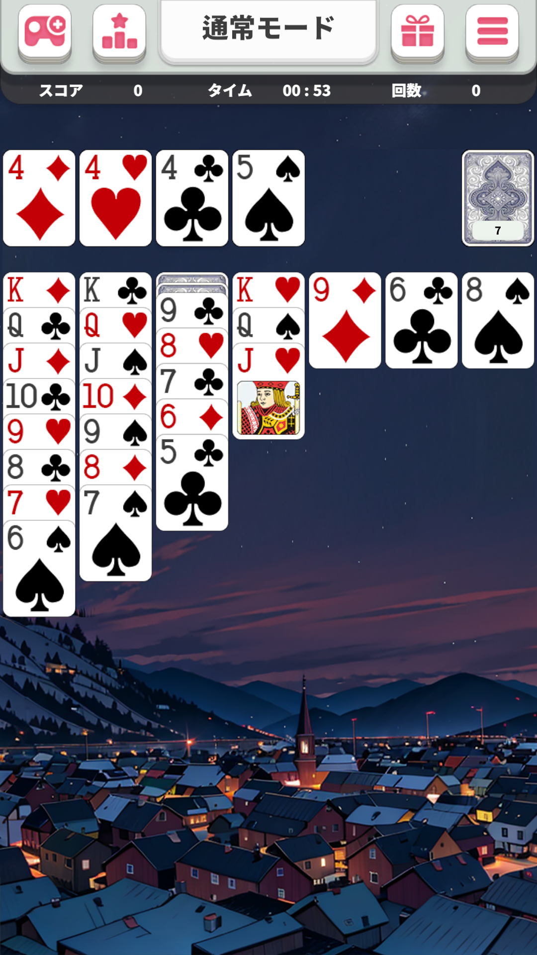 ソリティア クロンダイク クエスト ゲームのスクリーンショット