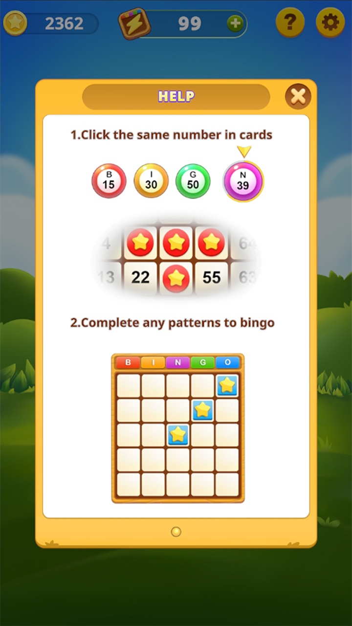 Bingo Ahead Game Screenshot