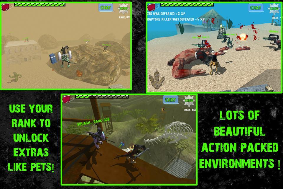Cuplikan Layar Game Raptors Online - Gun Dinosaurs