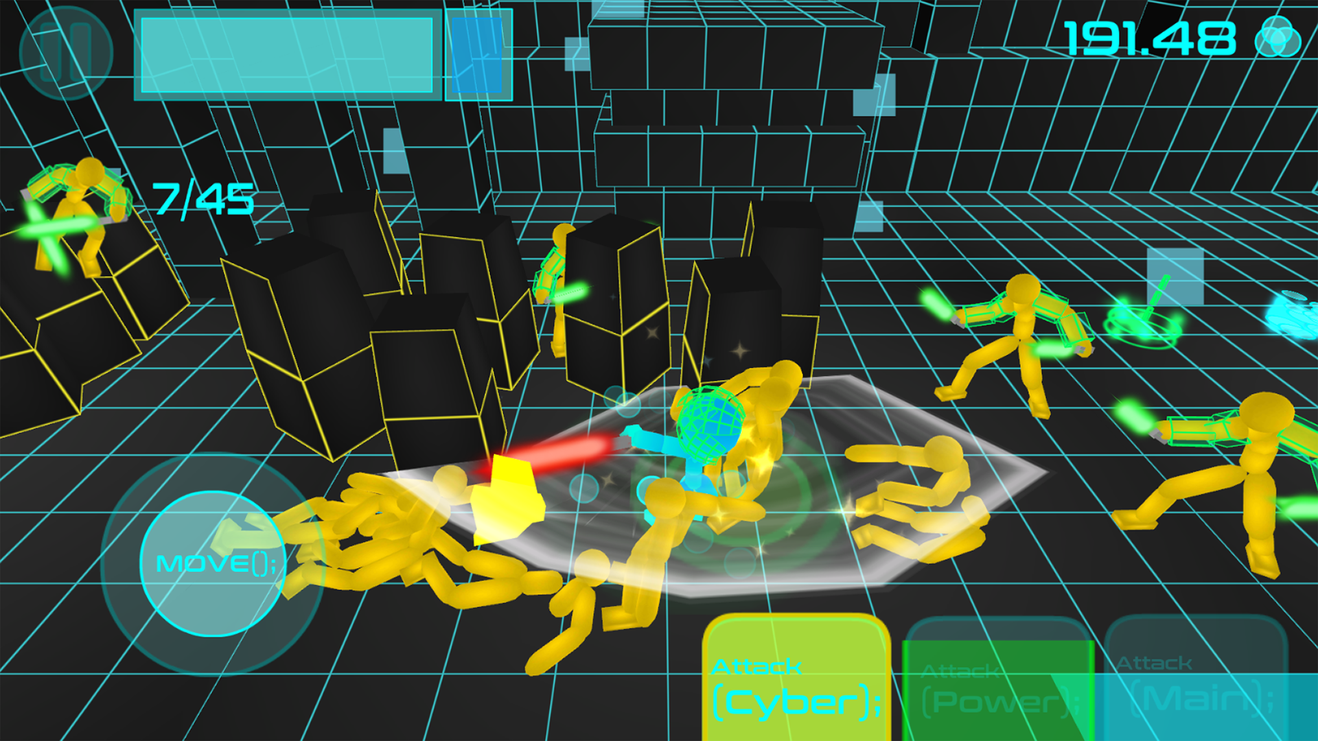 Stickman Neon Sword Fighting Game Screenshot