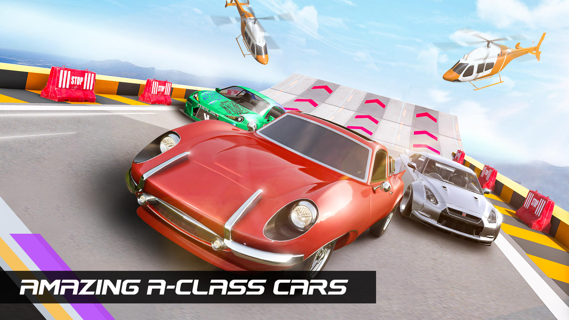 Mega Ramp GT Stunt Car Racing android iOS apk download for free