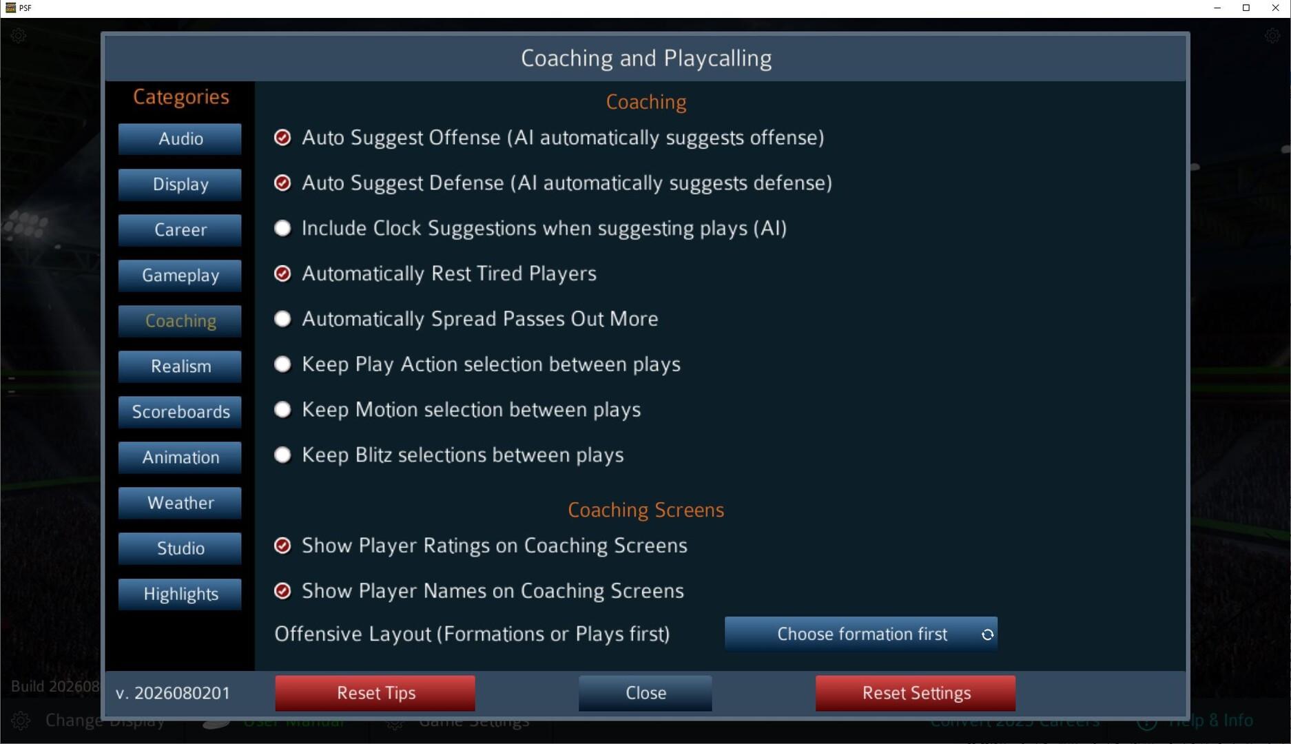 Pro Strategy Football 2026 Game Screenshot