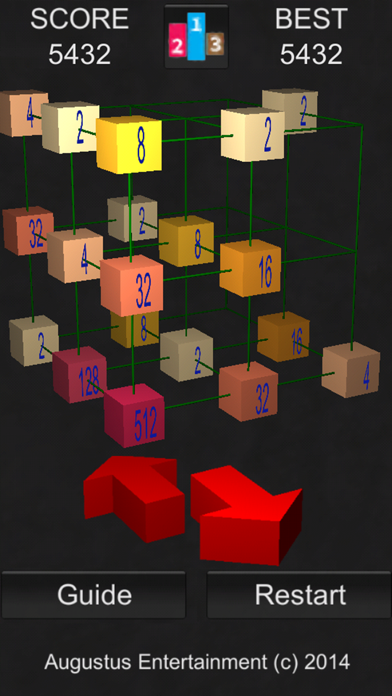 2048 Cube 3D Game Screenshot