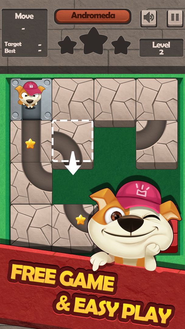 Slide Puzzle Puppy Rescue screenshot game
