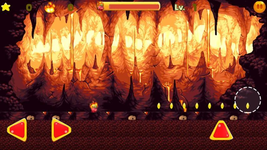 Screenshot of Kirby fire exploration - Ultimate magma World