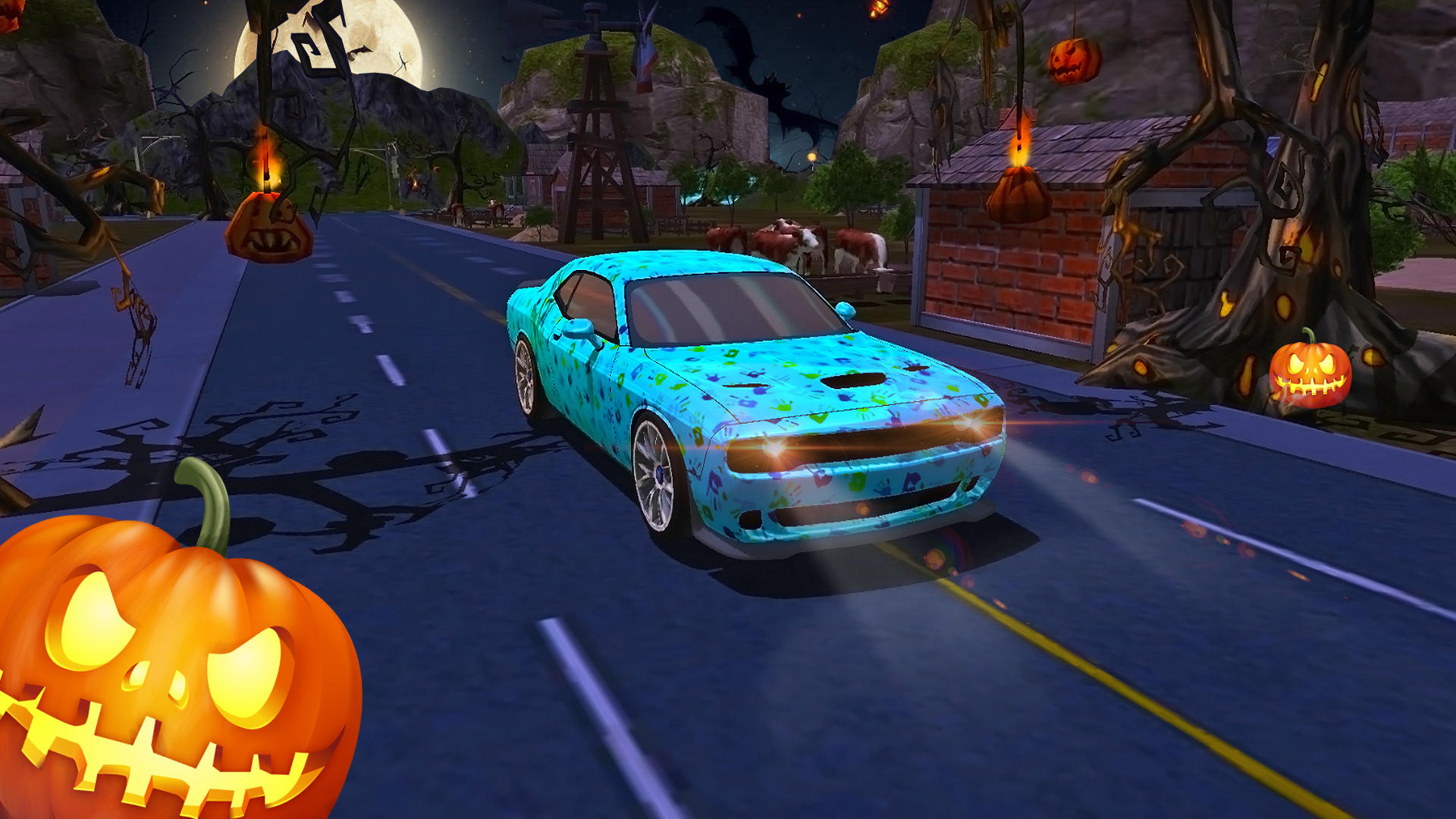 Screenshot of Halloween Drive Zone Mania
