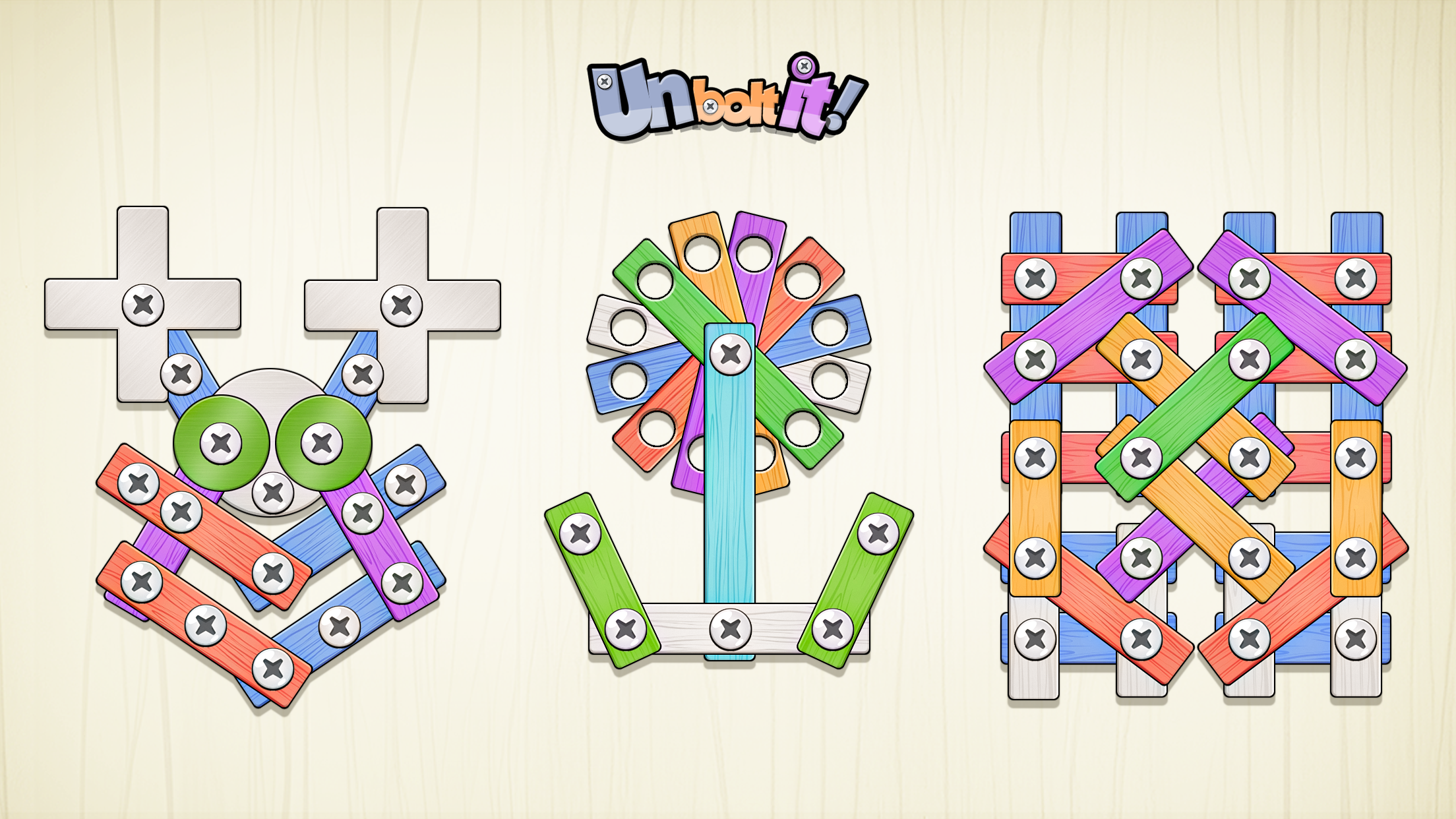 Unbolt it! : Wood Nuts Puzzle ภาพหน้าจอเกม