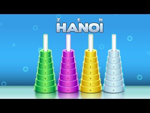 Screenshot dari video Zen Hanoi - Smart and Fun Puzzle Tower Game