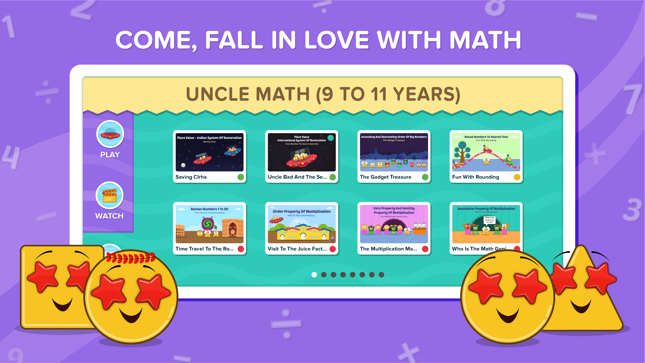 Screenshot of Uncle Math (9 to 11 Years)
