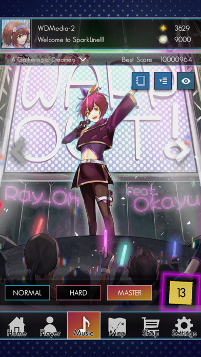 Screenshot of SparkLine - Rhythm Game