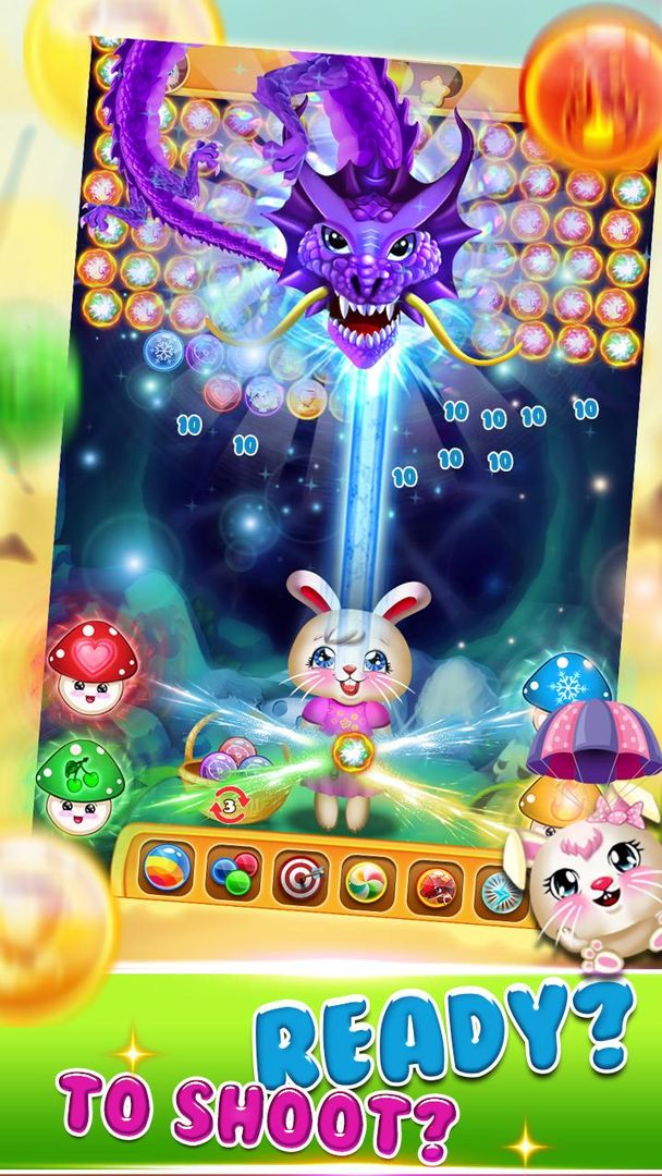 Bunny Bubble Shooter Pop: Magic Match 3 Island screenshot game