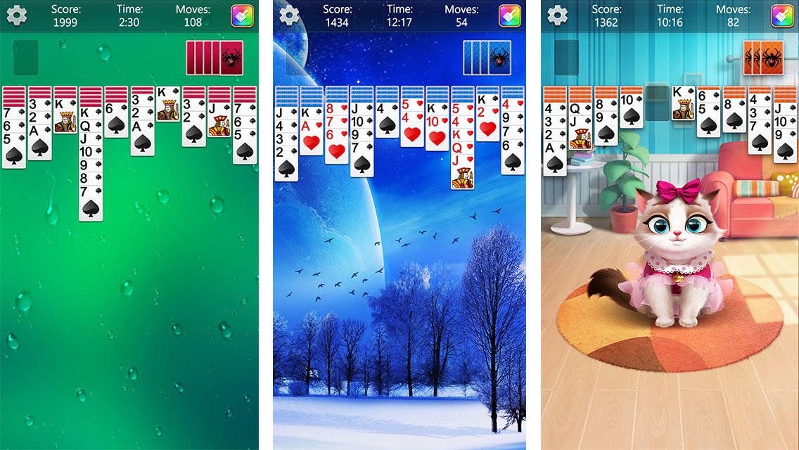 Cuplikan Layar Game Spider Solitaire Fun