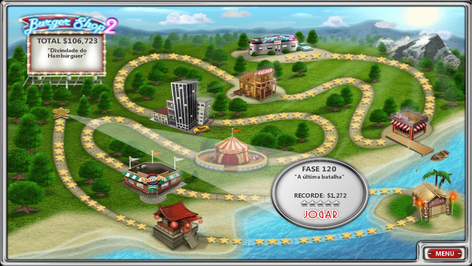 Captura de Tela do Jogo Burger Shop 2