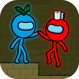 Red and Blue Stickman : Animation Parkour