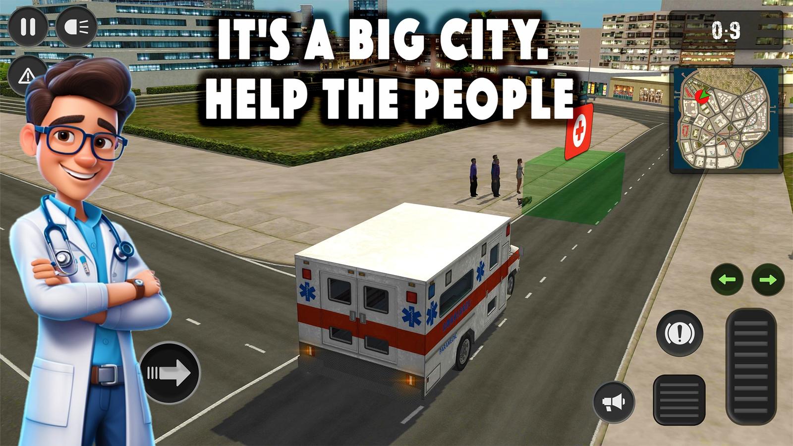 Ambulance Driver Simulator Pro ゲームのスクリーンショット