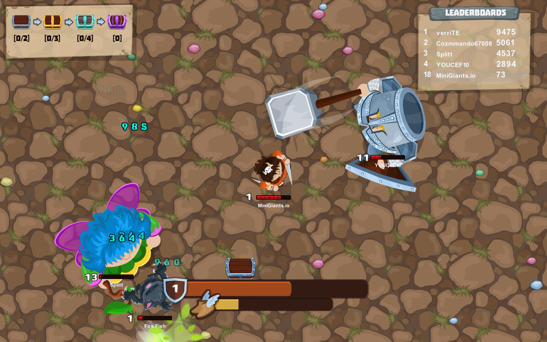 MiniGiants.io ゲームのスクリーンショット