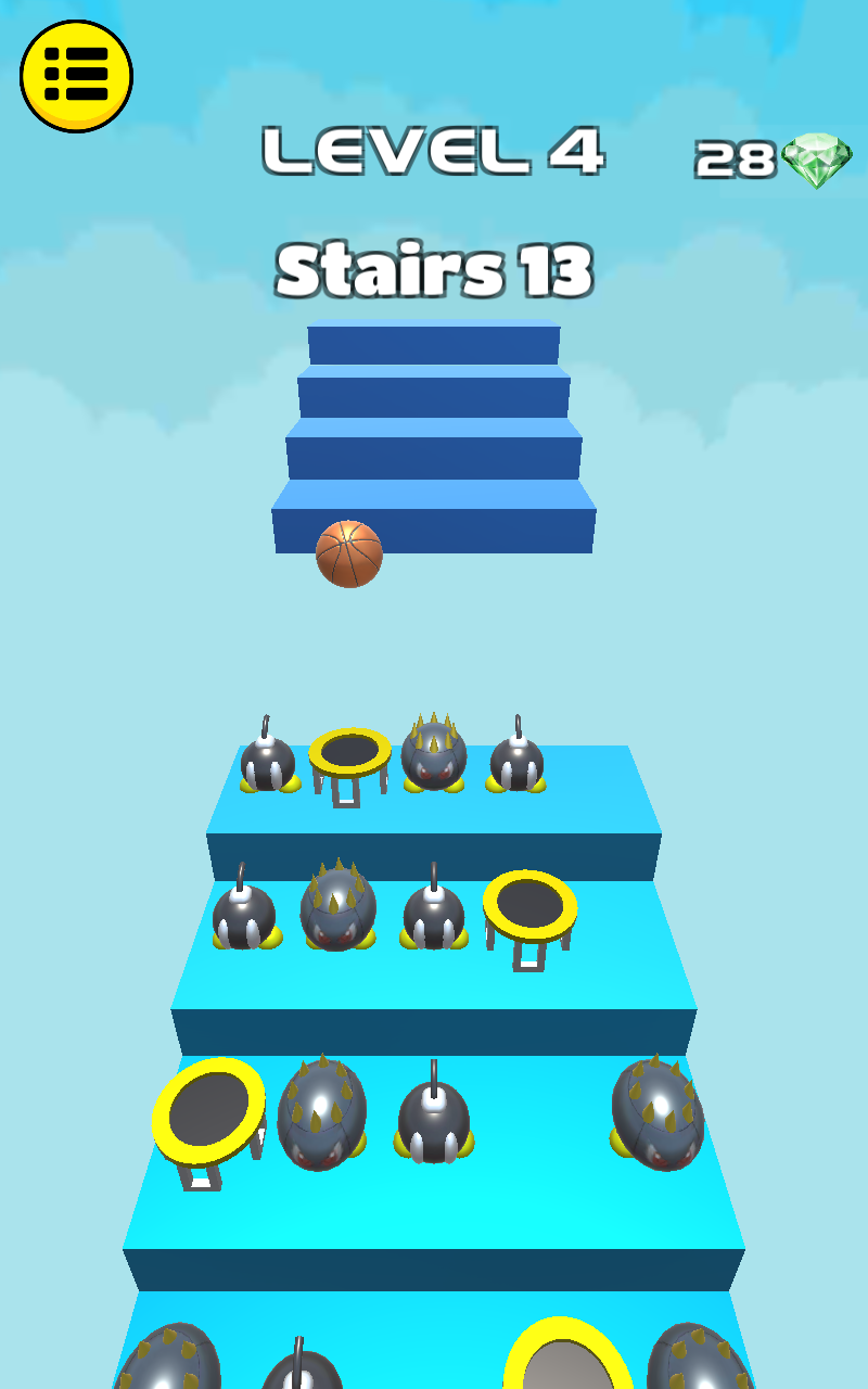 3D Dunk Stairs - Trampoline Hoop Basket Ball Game Screenshot