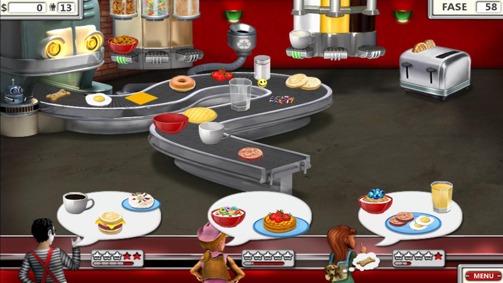 Captura de Tela do Jogo Burger Shop 2