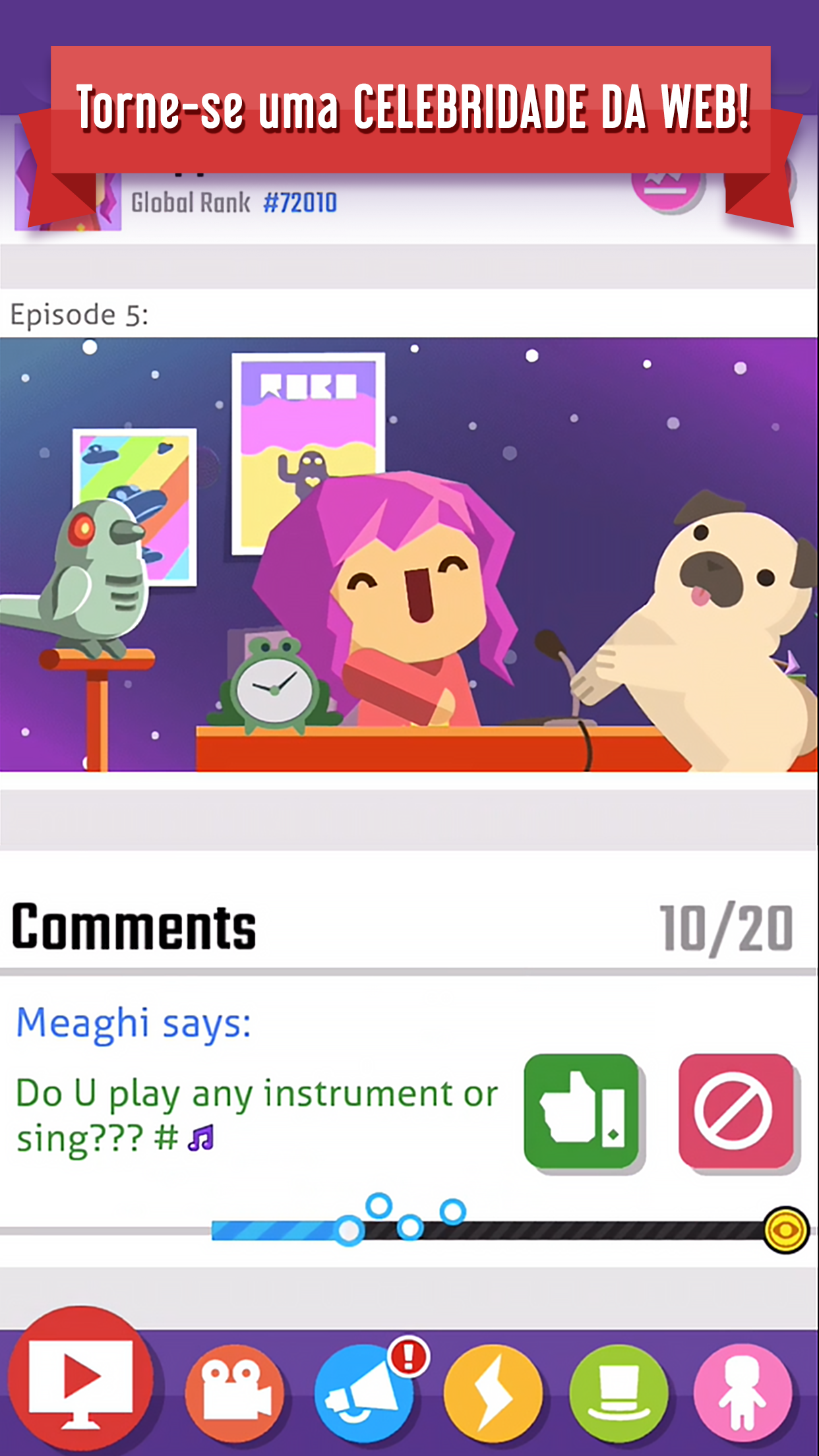Captura de Tela do Jogo Vlogger Go Viral: Jogo Tuber