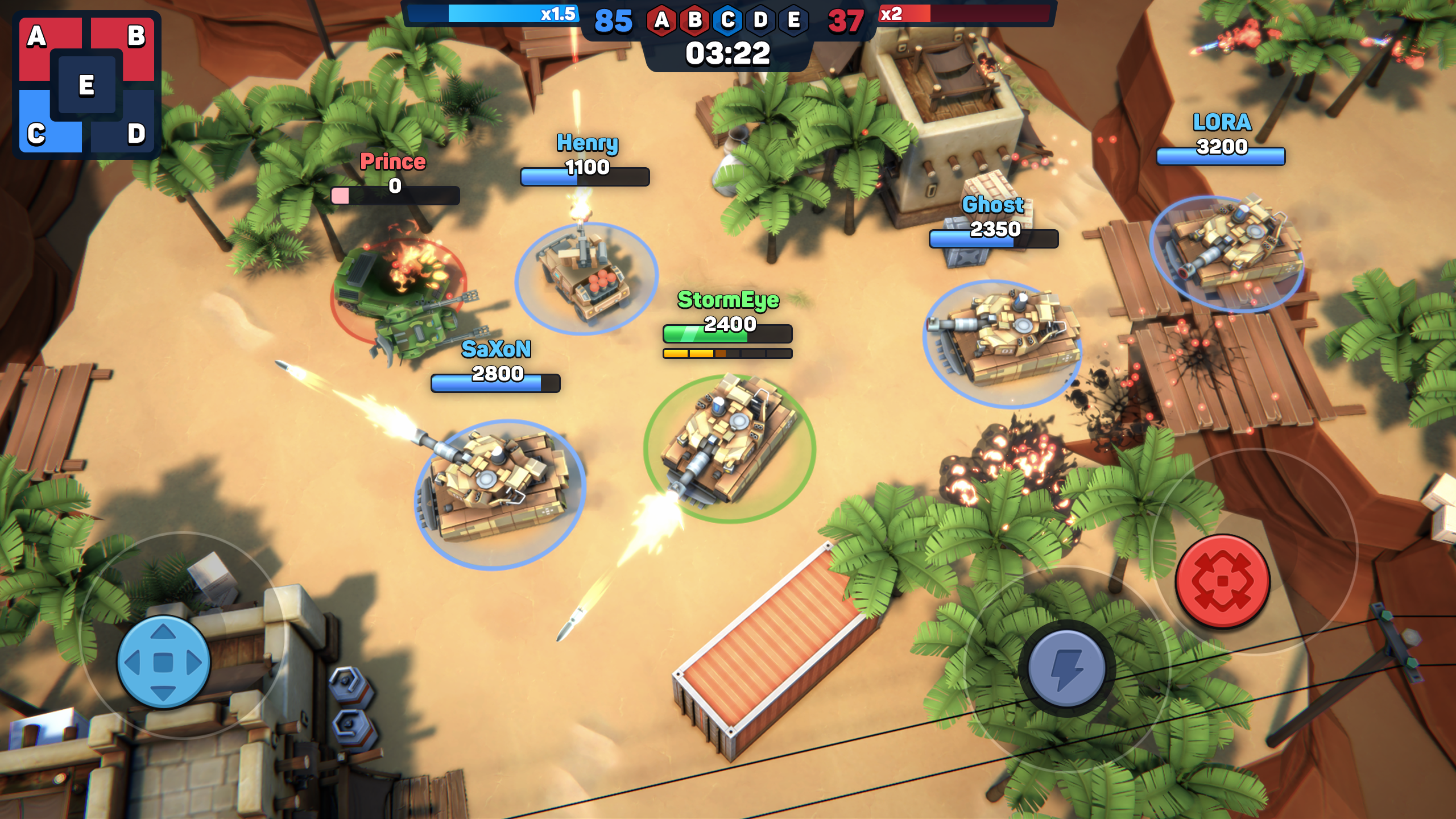 Screenshot of Tank Domination - 5v5 arena