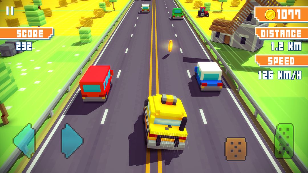 Blocky Highway: Traffic Racing遊戲截圖