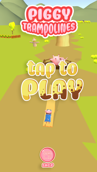 Piggy Jump: Trampolines Game Screenshot