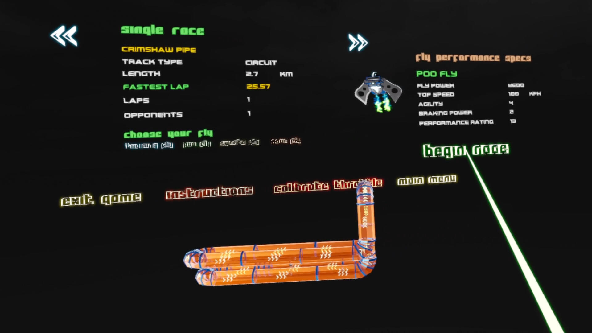 Supa Fly Racing 게임 스크린 샷