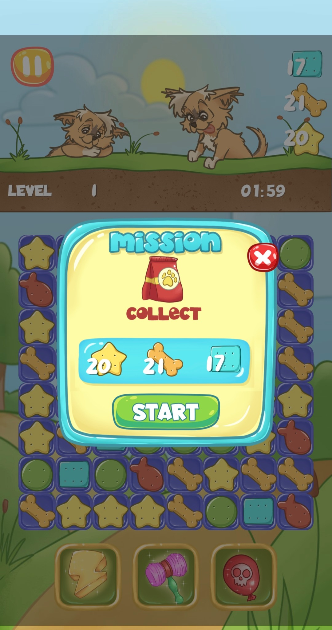 Rabbit Match 3 Game Screenshot