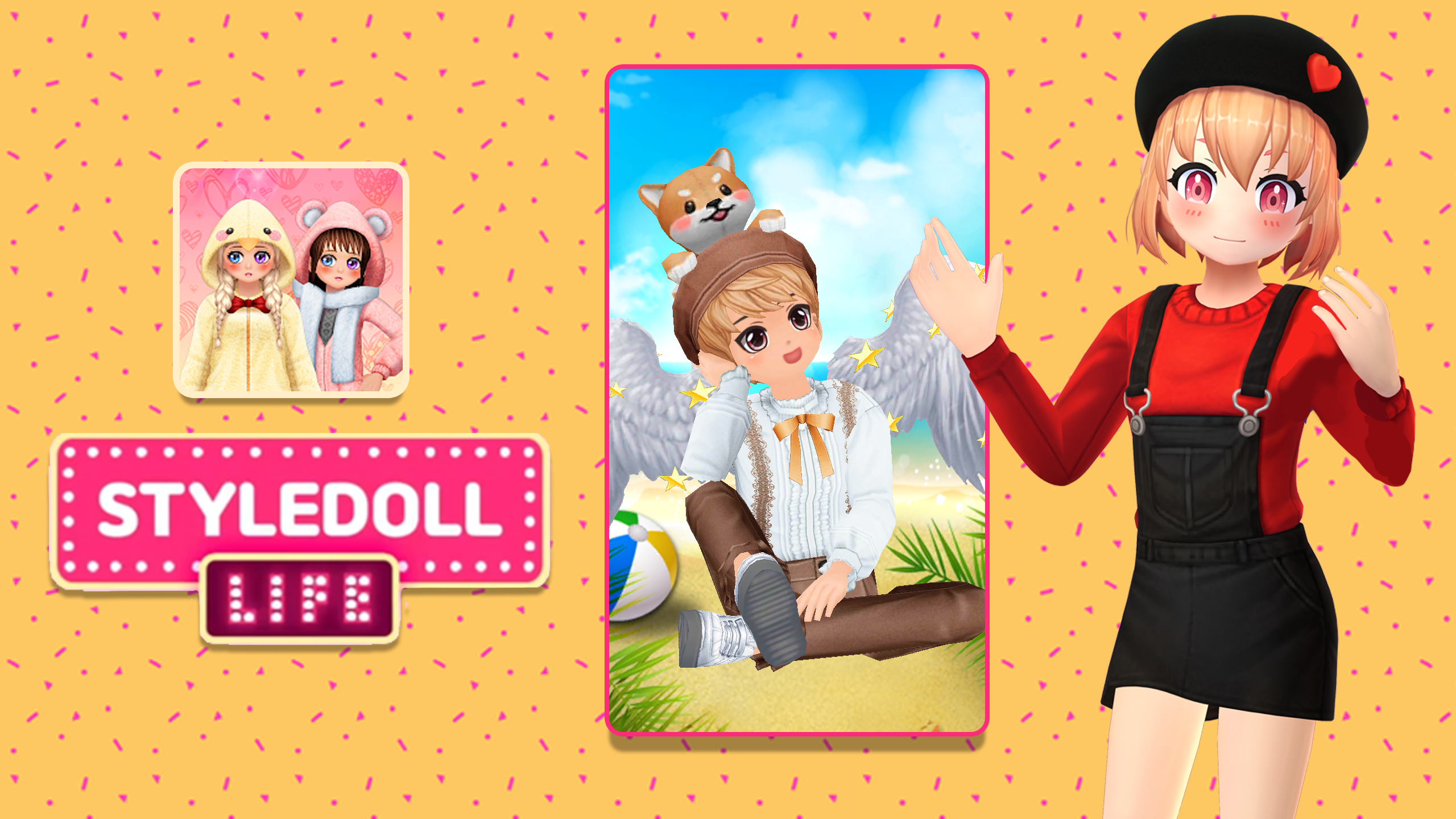 Captura de Tela do Jogo Styledoll Life:3D Avatar maker