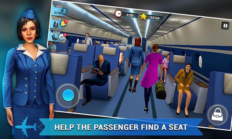 Скриншот игры Airplane Flight Attendant -Car