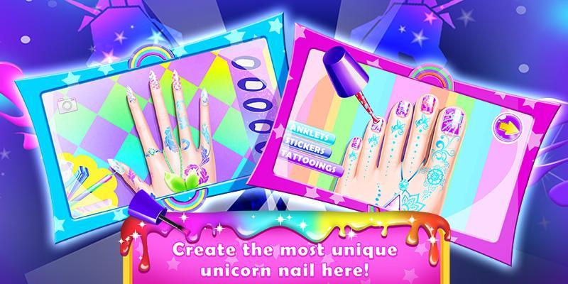 Скриншот игры Rainbow Unicorn Nail Beauty Ar