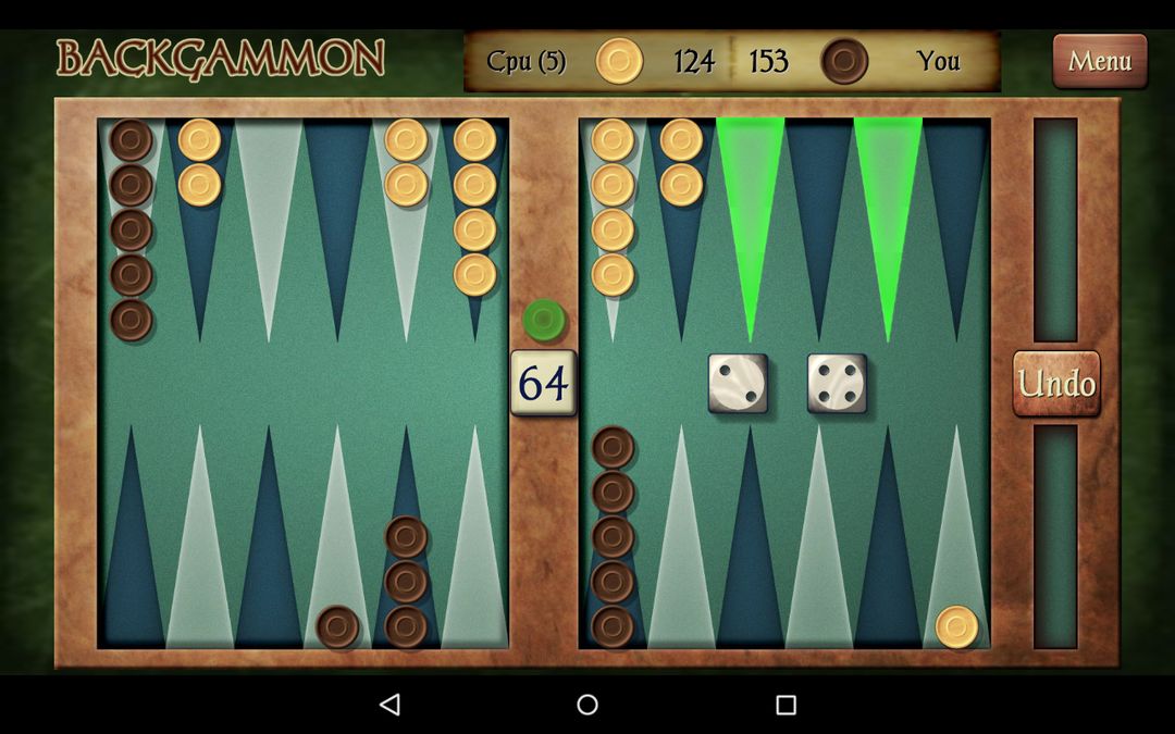 Backgammon Pro 게임 스크린 샷