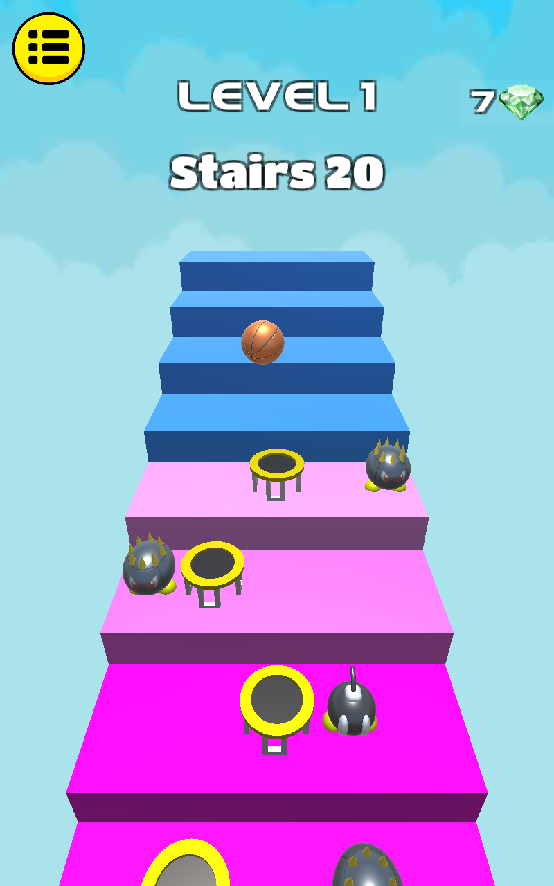 3D Dunk Stairs - Trampoline Hoop Basket Ball Game Screenshot